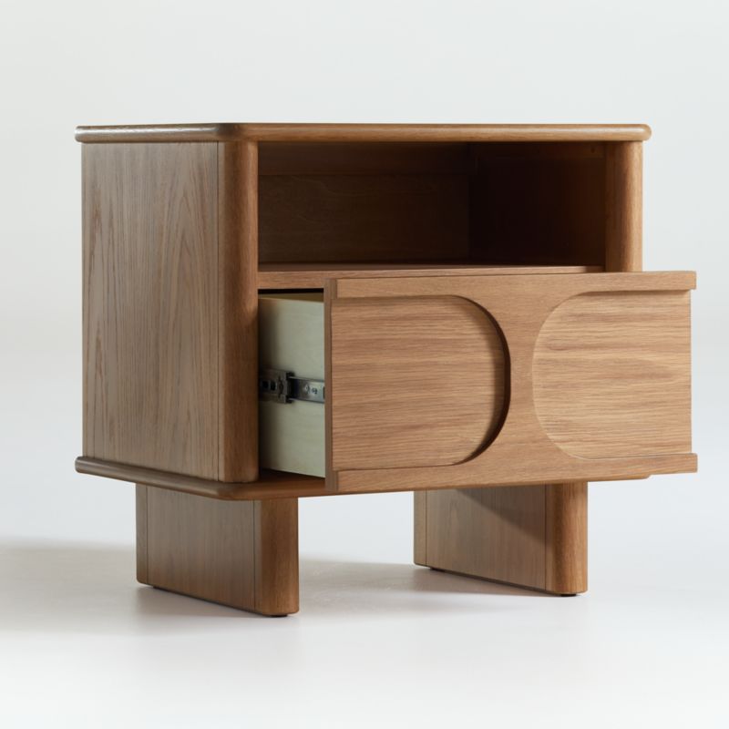 Wes Wood Nightstand with Drawer