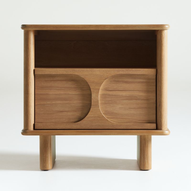 Wes Wood Nightstand with Drawer