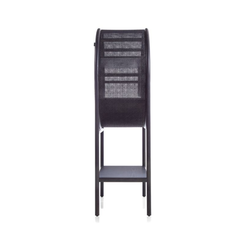 West Charcoal Brown Cane Bar Cabinet - image 10 of 15