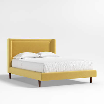 Weston Tuscan Yellow Boucle Upholstered Kids Full Bed