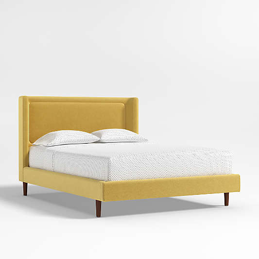 Weston Tuscan Yellow Boucle Upholstered Kids Full Bed