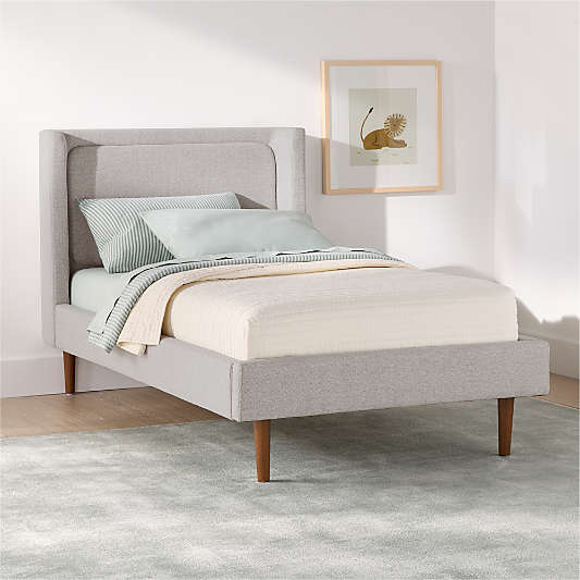 Weston Grey Upholstered Kids Bed