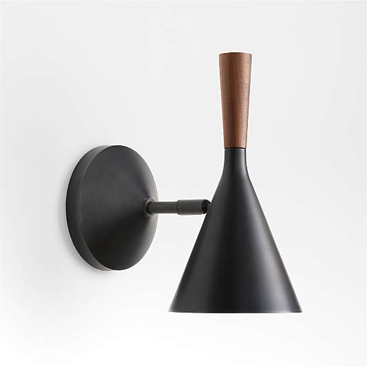 Weston Black Mid-Century Modern Wall Sconce