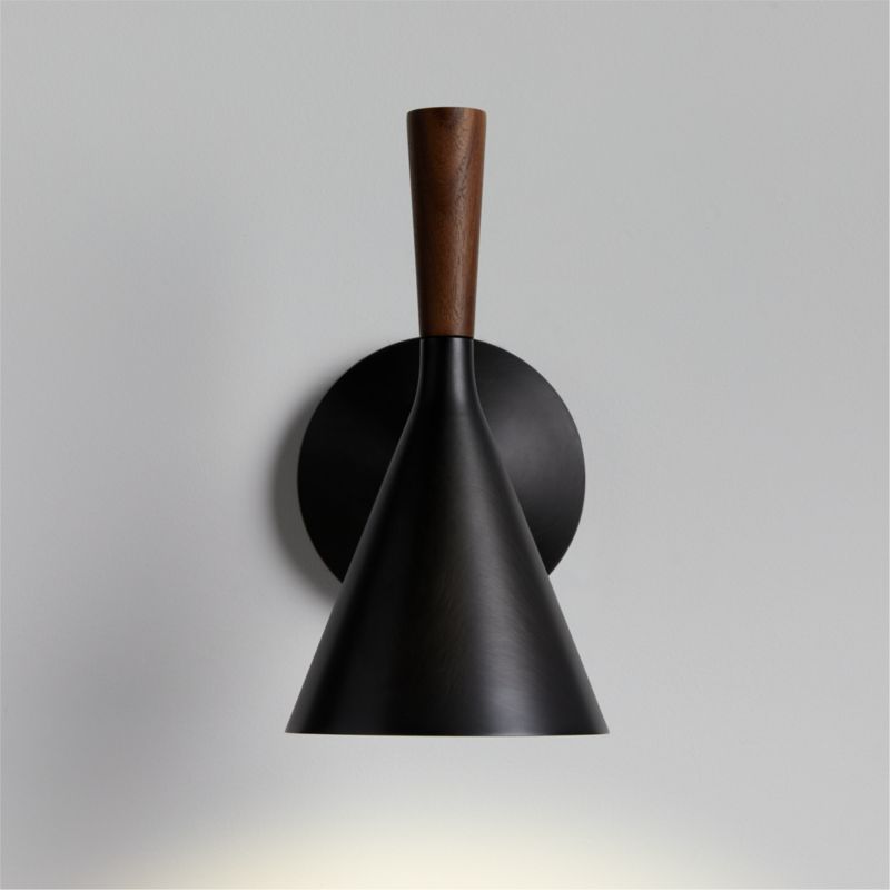 Weston Black Mid-Century Modern Wall Sconce Light