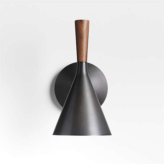 Weston Black Mid-Century Modern Wall Sconce Light