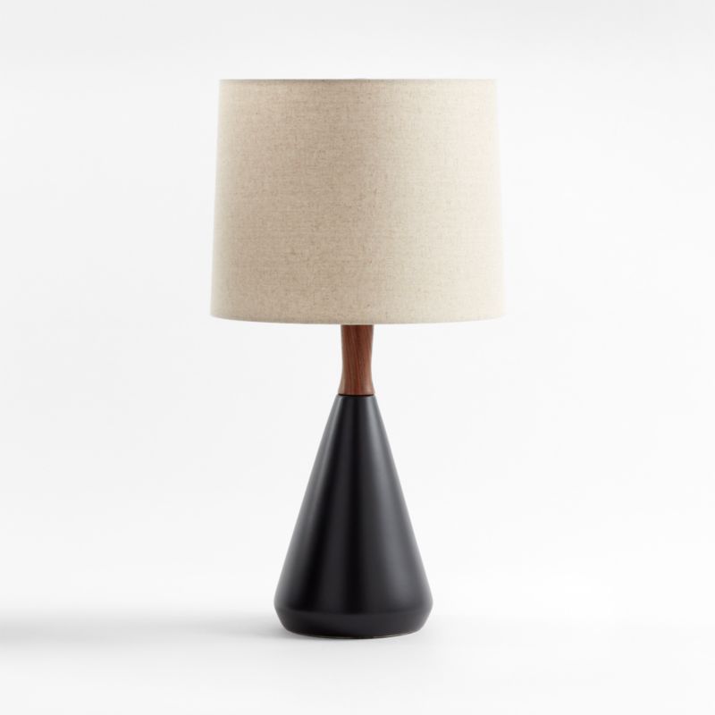 Weston Black Mid-Century Modern Table Lamp | Crate & Barrel