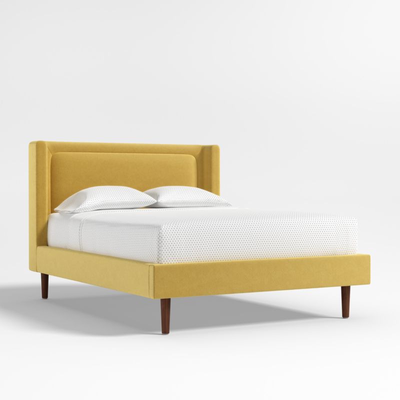 Weston Tuscan Yellow Boucle Upholstered Kids Queen Bed - image 0 of 10