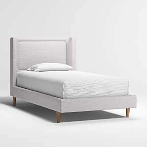 Twin Beds Crate And Barrel, Twin Fabric Headboard And Frame Set