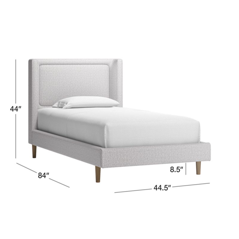 Weston Grey Upholstered Kids Twin Bed