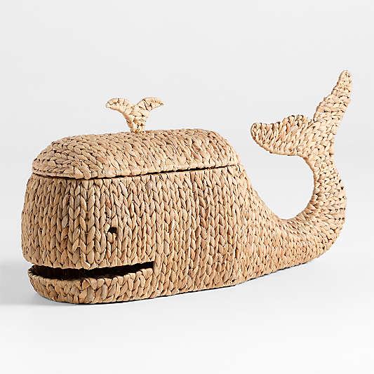 Whale Woven Floor Storage Basket