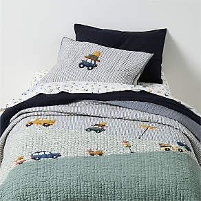 Wheely Cool Embroidered Cotton Kids Pillow Sham