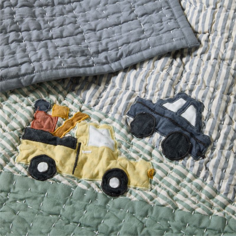 Wheely Cool Embroidered Kids Full/Queen Quilt - image 6 of 8