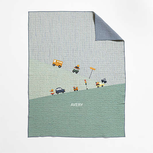 Wheely Cool Embroidered Kids Quilt