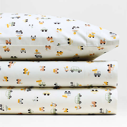 Stay Cool Wheely Cool Organic Cotton Kids Full Sheet Set