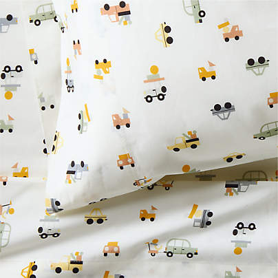 Stay Cool Wheely Cool 100% Organic Cotton Kids Twin Sheet Set