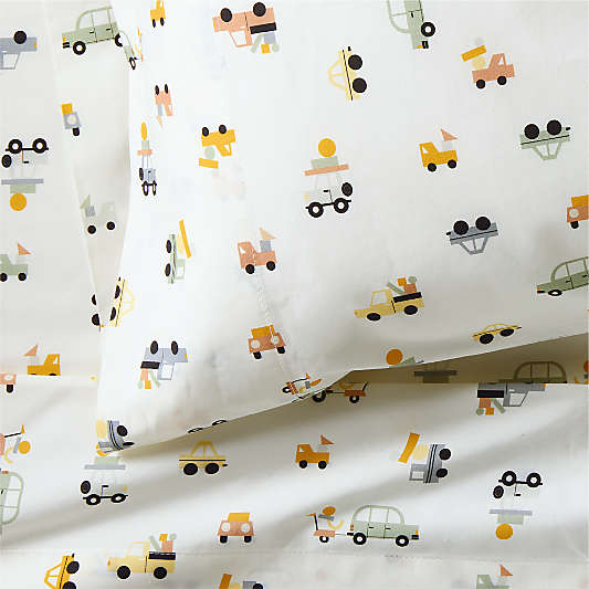 Stay Cool Wheely Cool 100% Organic Cotton Kids Full Sheet Set