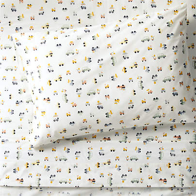 Stay Cool Wheely Cool 100% Organic Cotton Kids Twin Sheet Set