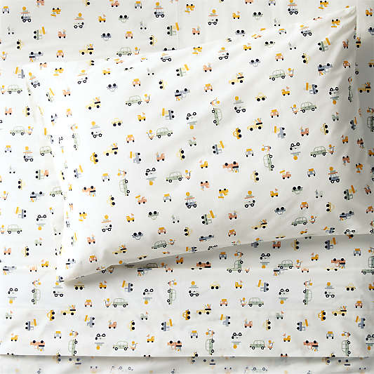 Stay Cool Wheely Cool 100% Organic Cotton Kids Twin Sheet Set