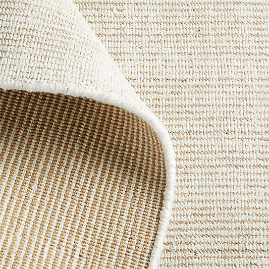 Whistler Viscose and Jute Blend Handwoven White Rug Swatch 12"x18"