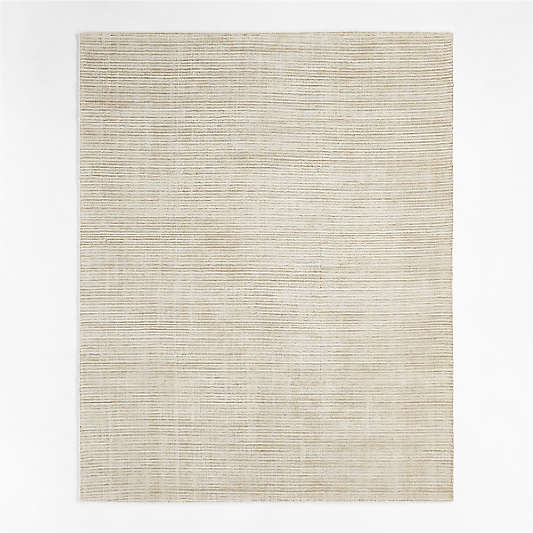 Whistler Viscose and Jute Blend Distressed White Area Rug 6'x9'