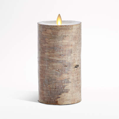 White Birch 3x6 Flameless Pillar Candle