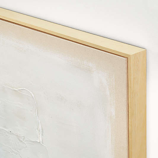 "White Block" 41"x51" Hand-Painted Canvas Framed Wall Art