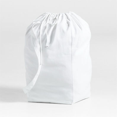 View White Canvas Laundry Bag details
