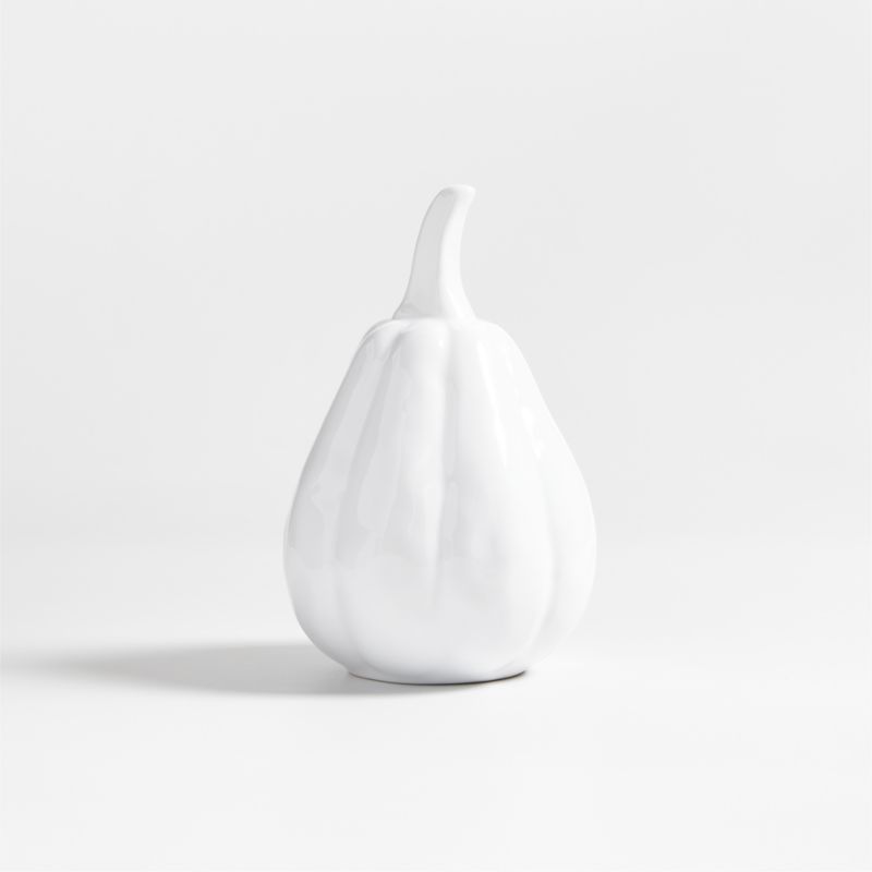 Small White Ceramic Gourd - image 0 of 13