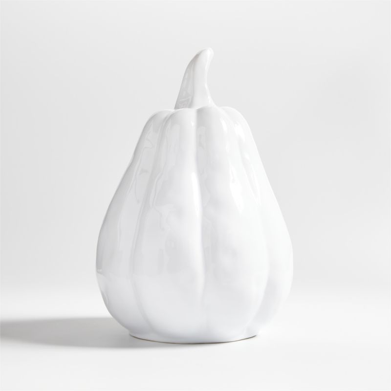 Large White Ceramic Gourd - image 0 of 12