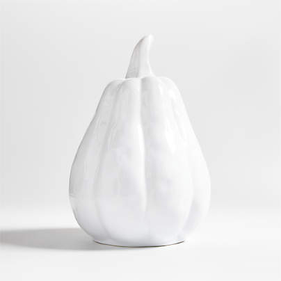 Large White Ceramic Gourd