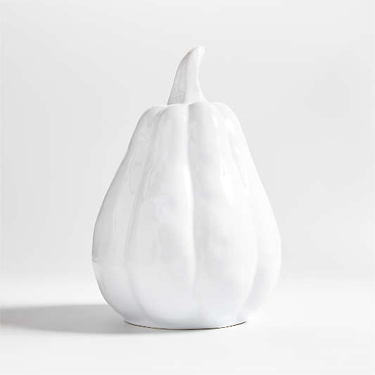 Large White Ceramic Gourd