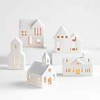 View White Ceramic Christmas Houses, Set of 5 - image 3 of 11