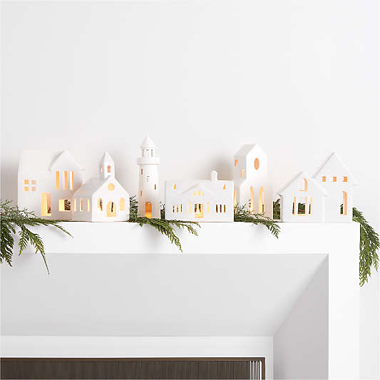 White Ceramic Holiday Lighthouse