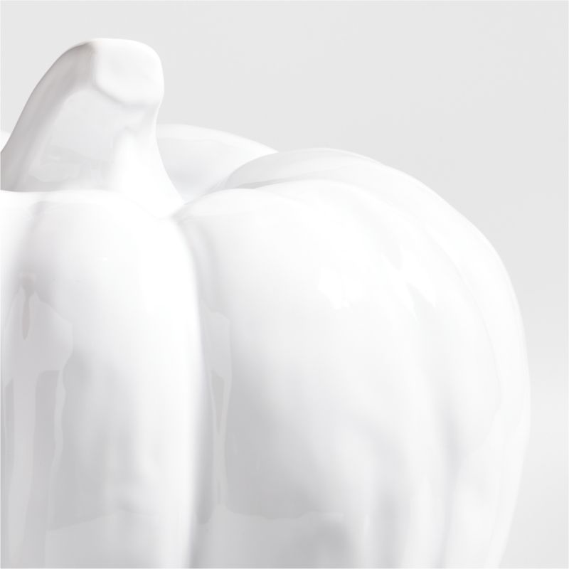 Large White Ceramic Pumpkin - image 3 of 12