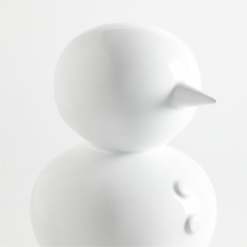 Large White Holiday Ceramic Snowman 14" - image 5 of 6