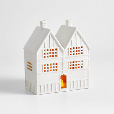 View White Ceramic Holiday Storefront details