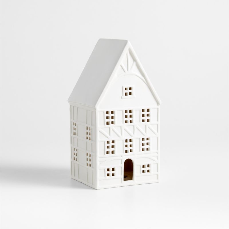 White Ceramic Holiday Townhouse - image 4 of 9