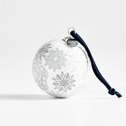 White Cloisonne Christmas Tree Ornament