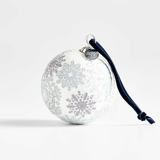 White Cloisonne Christmas Tree Ornament