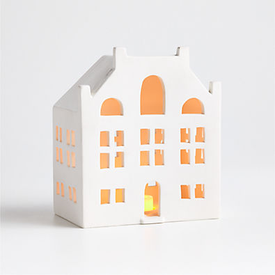 View Wide White Ceramic Holiday Canal House details