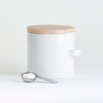 View Aspen Small White Ceramic Canister with Scoop details