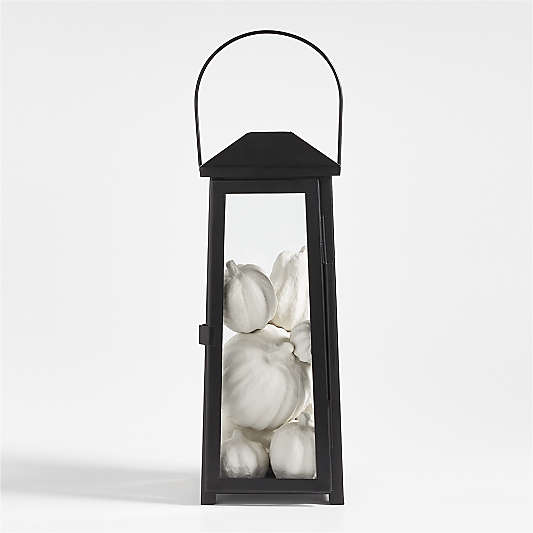 Decorative White Pumpkins, Set of 7