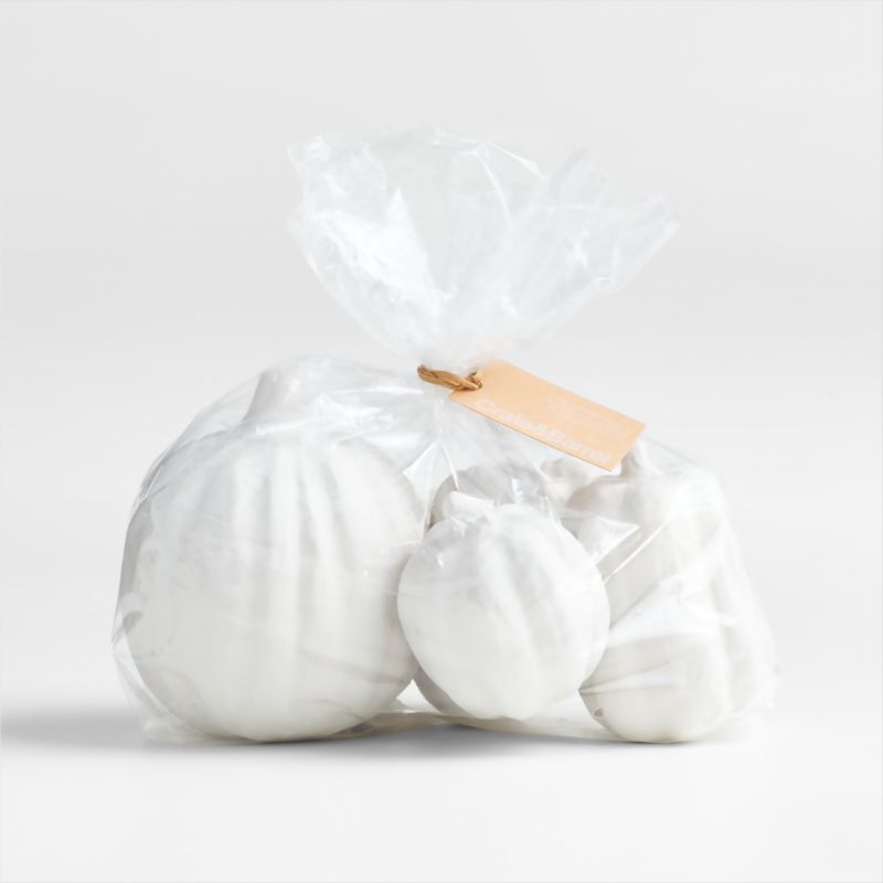 Decorative White Pumpkins, Set of 7 - image 5 of 6