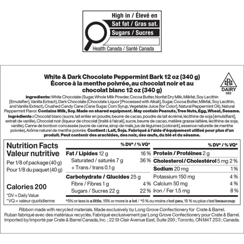 White & Dark Chocolate Peppermint Bark in Gift Tin - image 3 of 4