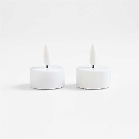 White Flameless Tealights, Set of 2