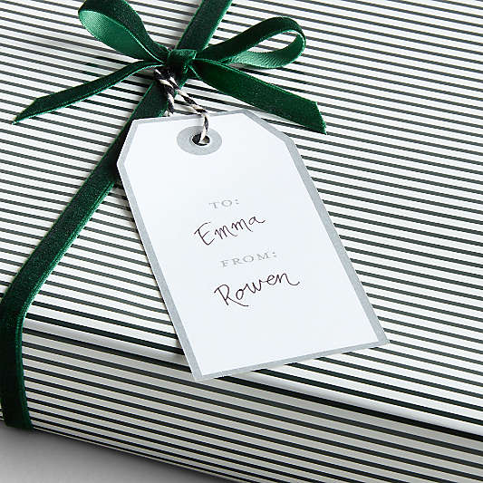 White Holiday Gift Tags, Set of 10