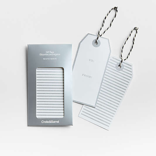 White Holiday Gift Tags, Set of 10