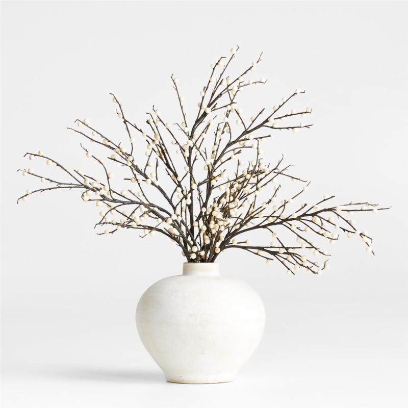 Faux Ilex White Berry Stem Branch 39" - image 3 of 9