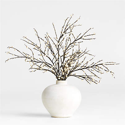 Faux Ilex White Berry Stem Branch 39"