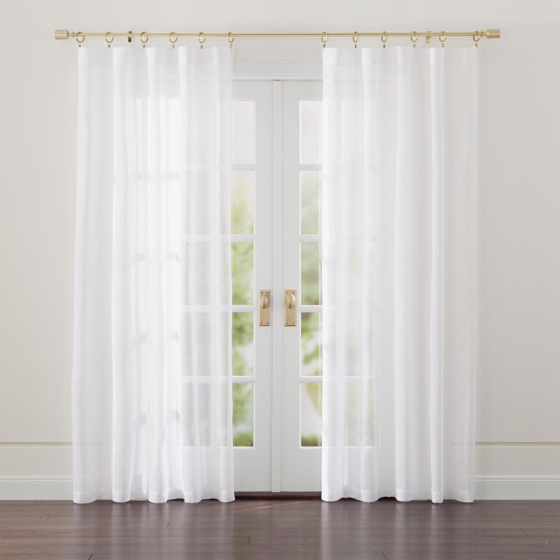 Linen Sheer White Curtains Crate Barrel, Best Sheer White Curtains